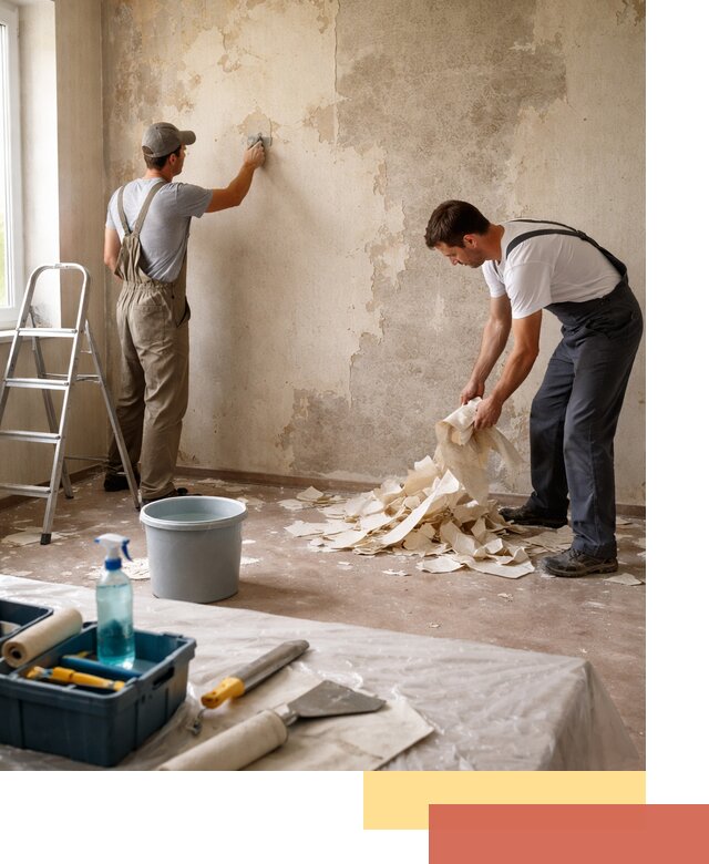 Снятие старых обоев в Набережных Челнах быстро и качественно