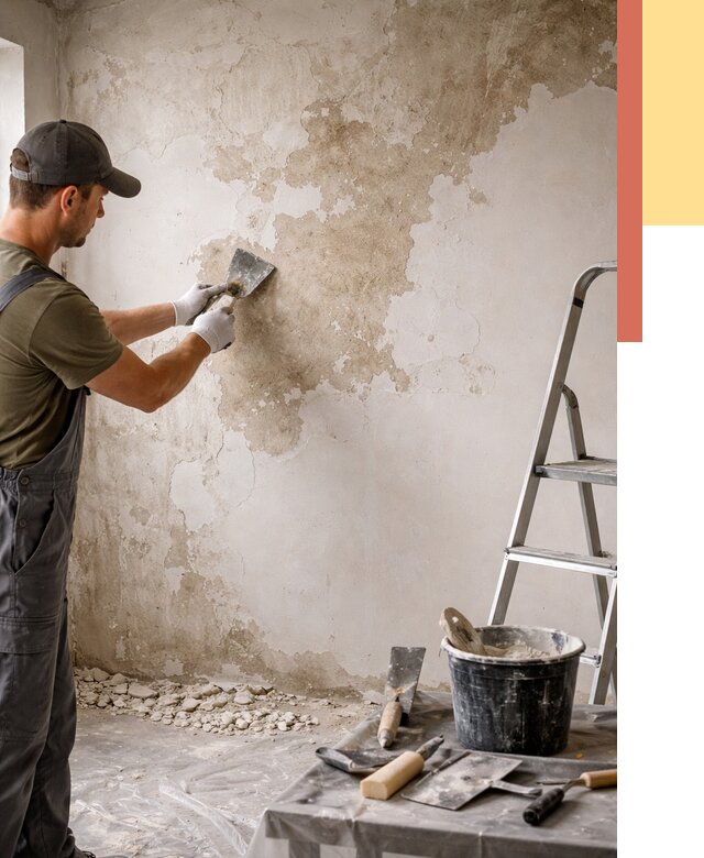 Снятие старой шпаклевки в Набережных Челнах от 1879 руб. — быстро и недорого | ОТДЕЛОЧНИК-Нбр