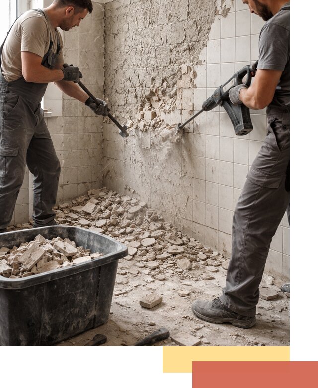 Демонтаж плитки со стен в Набережных Челнах быстро и аккуратно