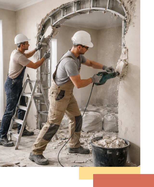 Демонтаж гипсокартонной арки в Набережных Челнах быстро и аккуратно