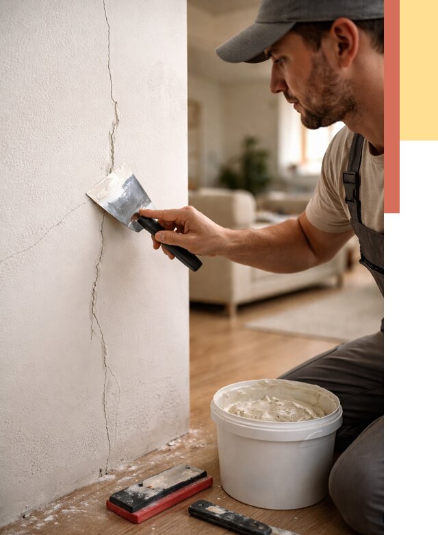 Заделка трещин и сколов в Набережных Челнах от 2489 руб. — быстро и недорого | ОТДЕЛОЧНИК-Нбр