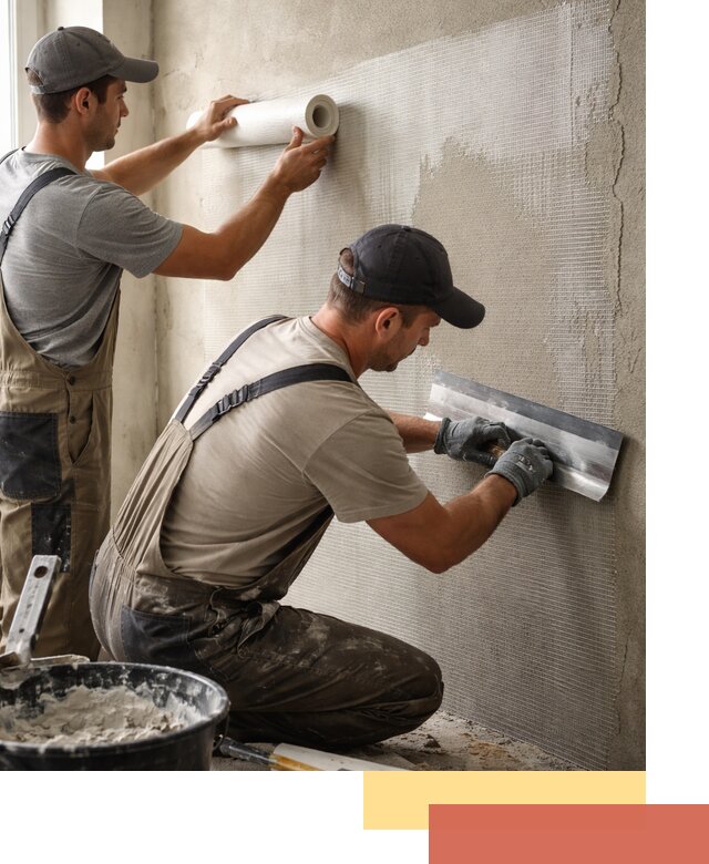 Армирование стен стеклосеткой в Набережных Челнах для прочной отделки