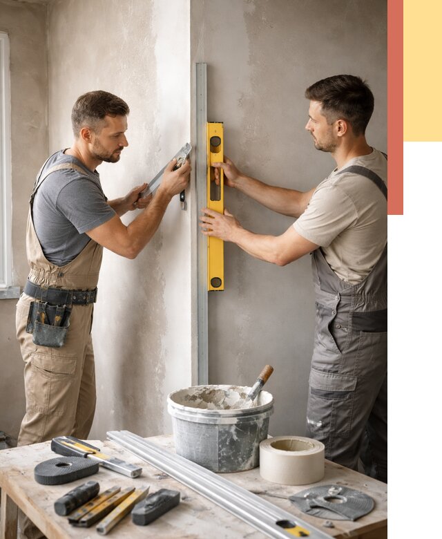 Выведение углов стен в Набережных Челнах от 1879 руб. быстро и недорого | ОТДЕЛОЧНИК-Нбр