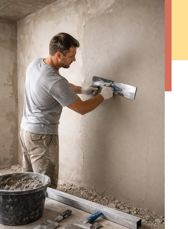 Штукатурка стен без маяков в Набережных Челнах от 7314 руб/м2 — услуги и цена | ОТДЕЛОЧНИК-Нбр