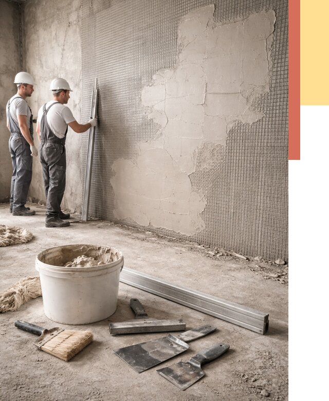 Штукатурка стен по сетке в Набережных Челнах от 5587 руб./м2 — быстро и недорого | ОТДЕЛОЧНИК-Нбр