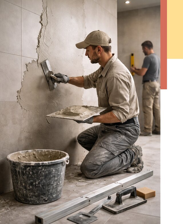 Штукатурка стен в ванной в Набережных Челнах от 4571 руб./м² — выравнивание под ключ | ОТДЕЛОЧНИК-Нбр