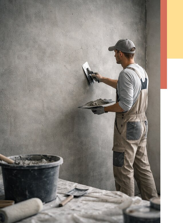 Декоративная штукатурка под бетон в Набережных Челнах от 2540 руб./м² — нанесение под ключ | ОТДЕЛОЧНИК-Нбр