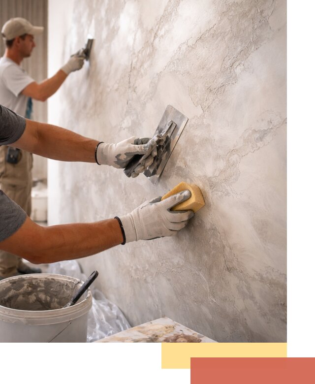 Декоративная штукатурка под мрамор в Набережных Челнах для стен и потолков