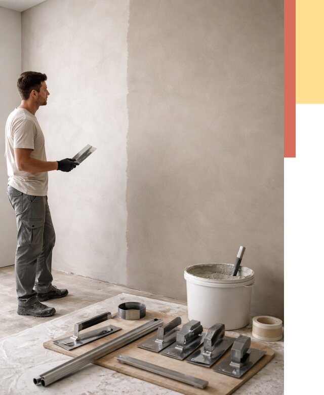 Нанесение микроцемента на стены в Набережных Челнах от 3251 руб./м2 под ключ | ОТДЕЛОЧНИК-Нбр