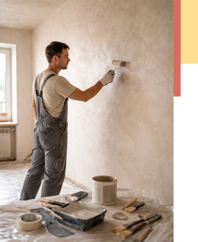 Нанесение лессирующей краски по декоративке в Набережных Челнах от 1778 руб. | ОТДЕЛОЧНИК-Нбр