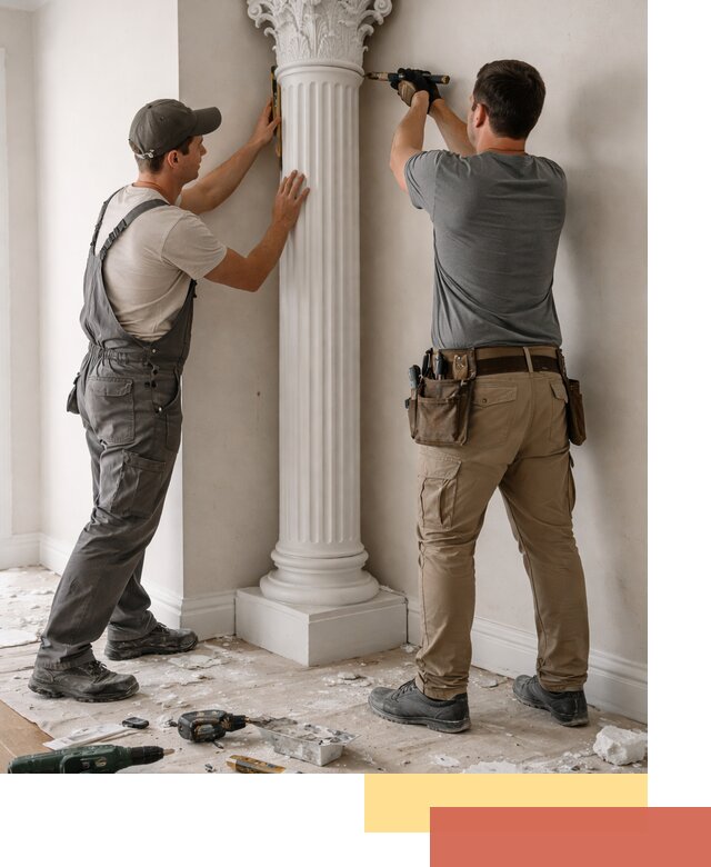 Установка декоративных колонн в Набережных Челнах под ключ