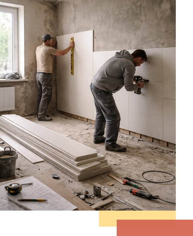 Монтаж ПВХ панелей на стены в Набережных Челнах качественно и быстро