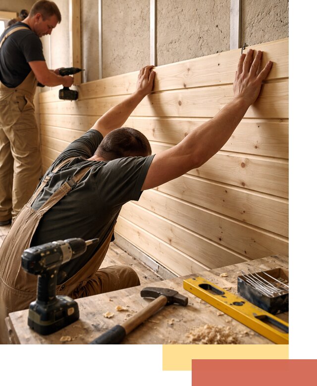 Монтаж деревянной вагонки на стены в Набережных Челнах быстро и качественно