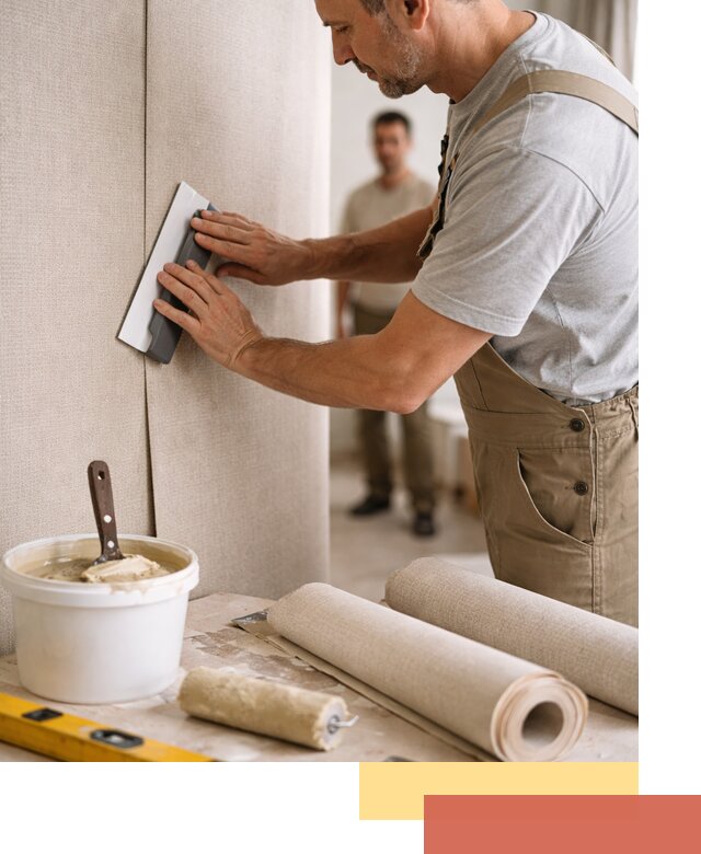 Поклейка текстильных обоев в Набережных Челнах профессионально и аккуратно