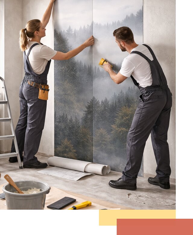 Поклейка фотообоев профессионально в Набережных Челнах под ключ