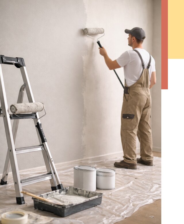 Покраска стен латексной краской в Набережных Челнах от 4571 руб. за м2 | ОТДЕЛОЧНИК-Нбр