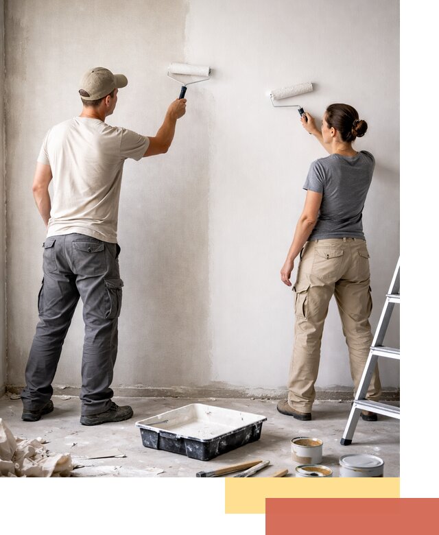 Окраска стен по стеклохолсту в Набережных Челнах качественно и долговечно