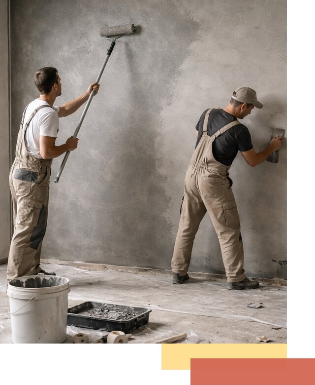 Покраска стен под бетон в Набережных Челнах профессионально и недорого