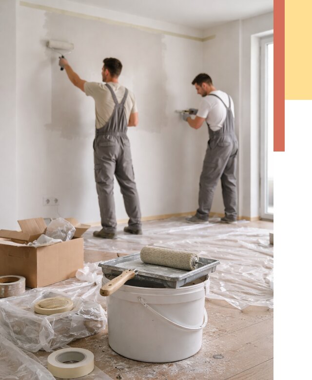 Покраска стен в квартире в Набережных Челнах от 2540 руб/м2 — быстро и недорого | ОТДЕЛОЧНИК-Нбр