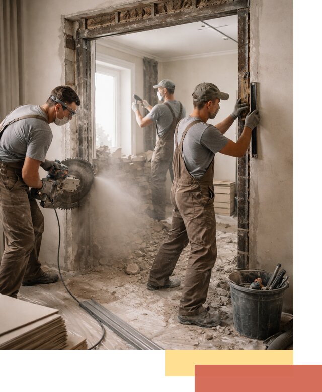 Расширение дверного проема под установку новой двери в Набережных Челнах