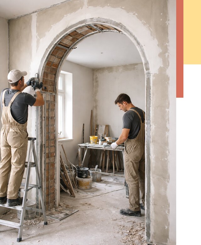 Устройство арочного проема в Набережных Челнах от 9650 руб. под ключ — быстро и недорого | ОТДЕЛОЧНИК-Нбр