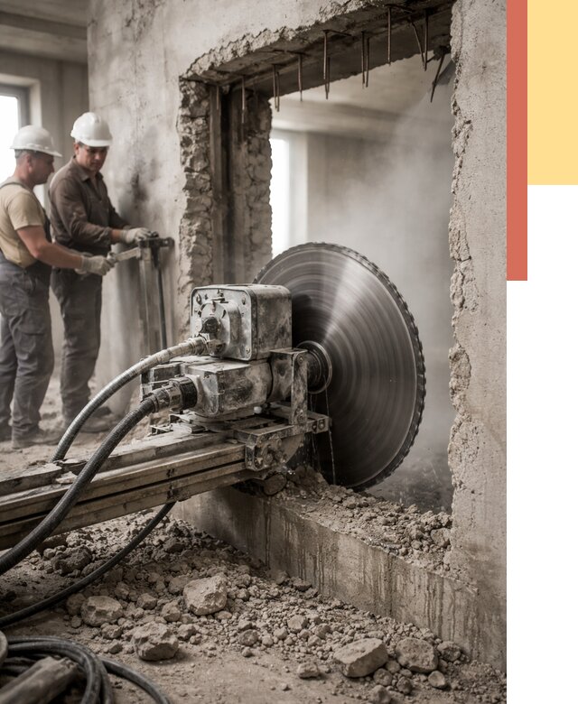 Алмазная резка проемов в Набережных Челнах от 4571 руб. быстро и недорого | ОТДЕЛОЧНИК-Нбр