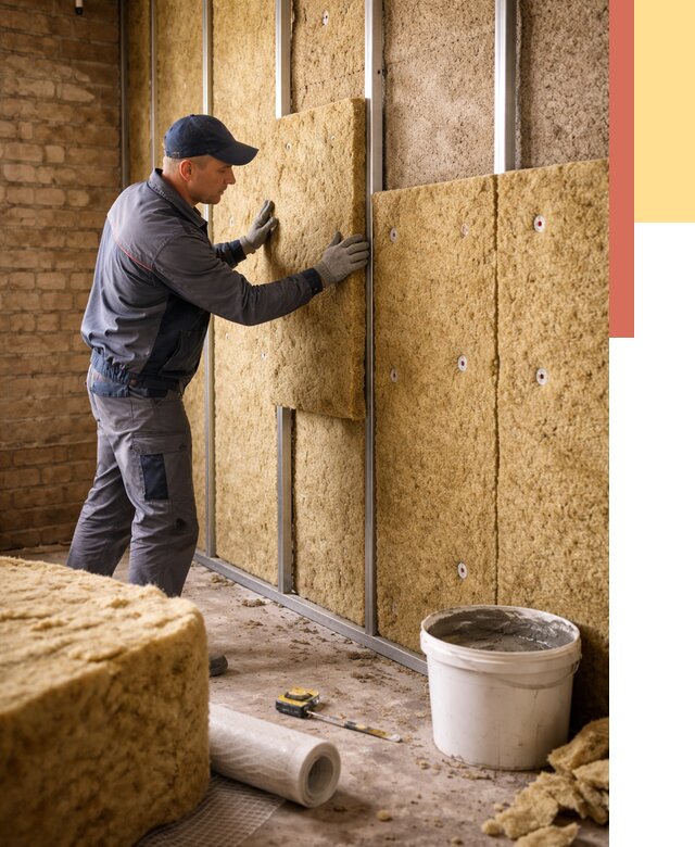 Утепление стен минватой в Набережных Челнах от 1371 руб./м2 — недорого и быстро | ОТДЕЛОЧНИК-Нбр