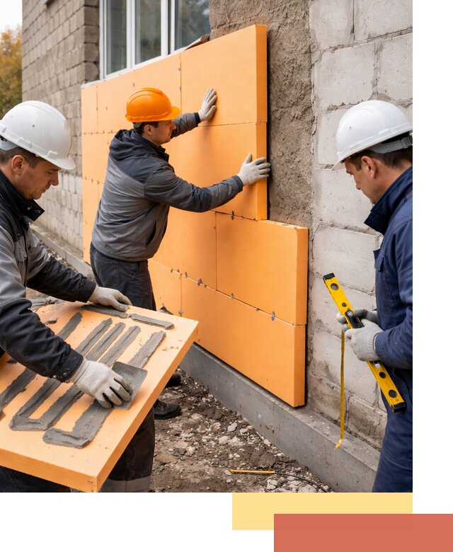 Утепление фасада пеноплексом под ключ в Набережных Челнах