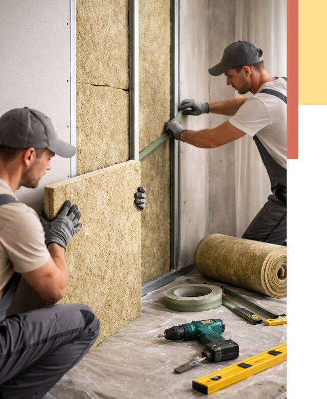 Шумоизоляция стен в Набережных Челнах под ключ от 1879 руб. | ОТДЕЛОЧНИК-Нбр