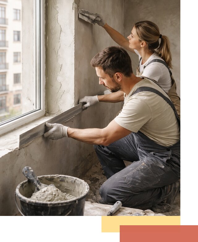 Штукатурка откосов дверей и окон профессионально в Набережных Челнах