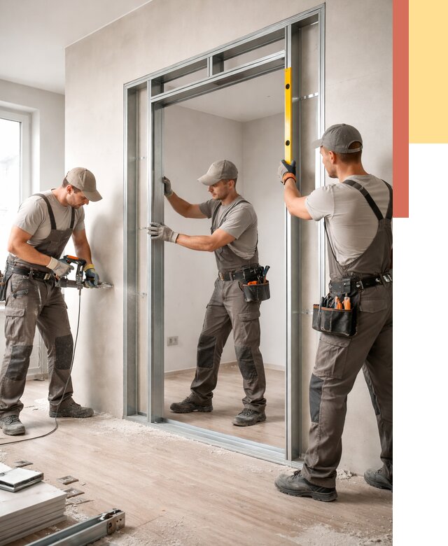 Устройство дверного проема в перегородке в Набережных Челнах от 4571 руб. под ключ | ОТДЕЛОЧНИК-Нбр