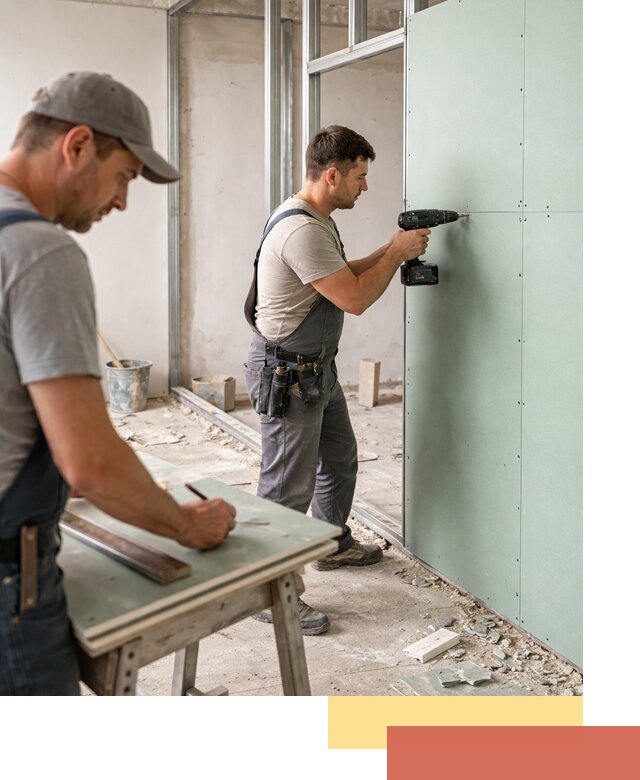 Перегородки из влагостойкого гипсокартона под ключ в Набережных Челнах