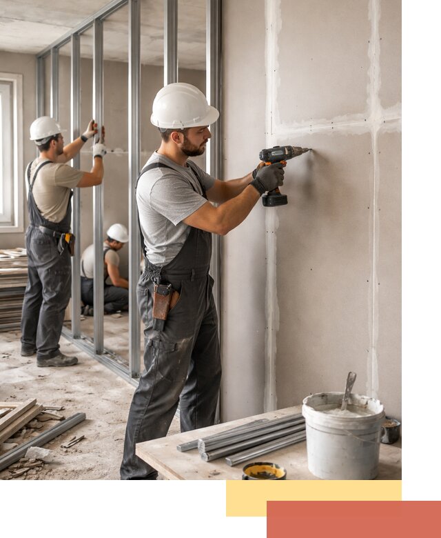 Перегородки из огнестойкого гипсокартона в Набережных Челнах под ключ