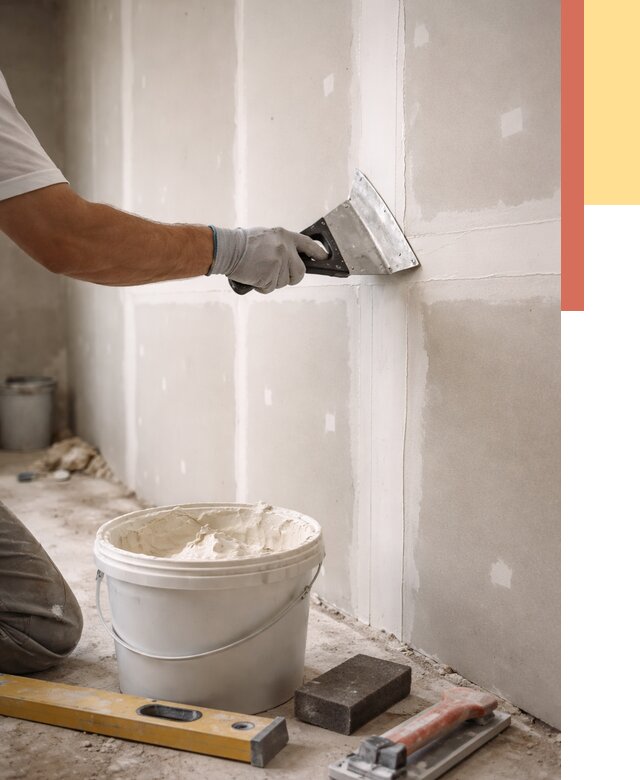 Шпаклевка перегородок из гипсокартона в Набережных Челнах от 2540 руб. — услуги ОТДЕЛОЧНИК-Нбр