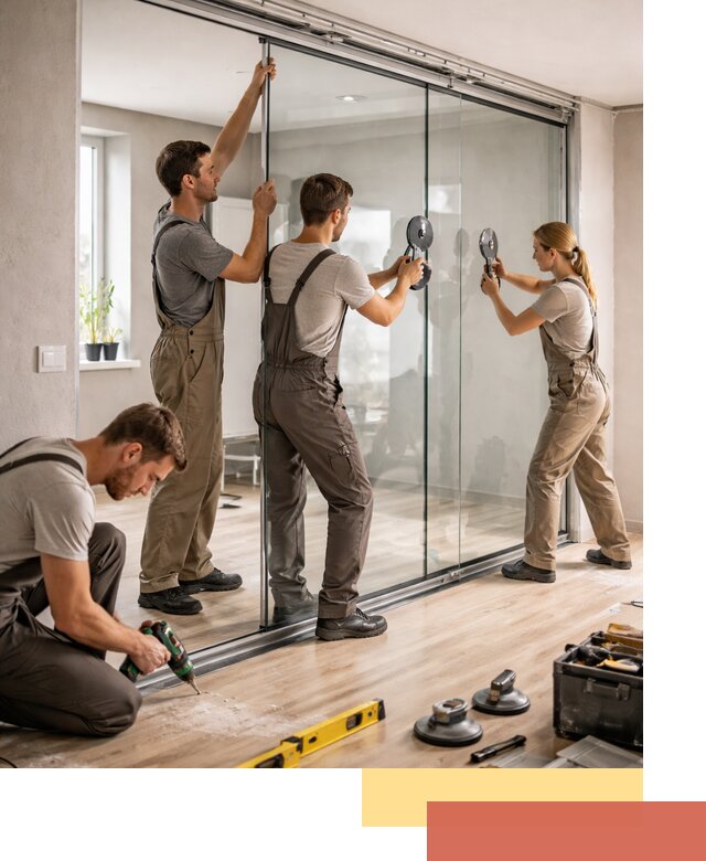 Изготовление стеклянных перегородок на заказ в Набережных Челнах