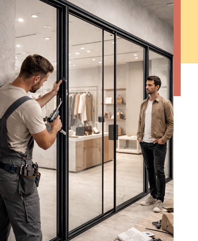 Стеклянные перегородки для магазинов в Набережных Челнах от 8330 руб. под ключ | ОТДЕЛОЧНИК-Нбр