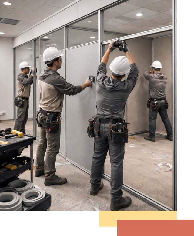 Мобильные офисные перегородки под ключ в Набережных Челнах