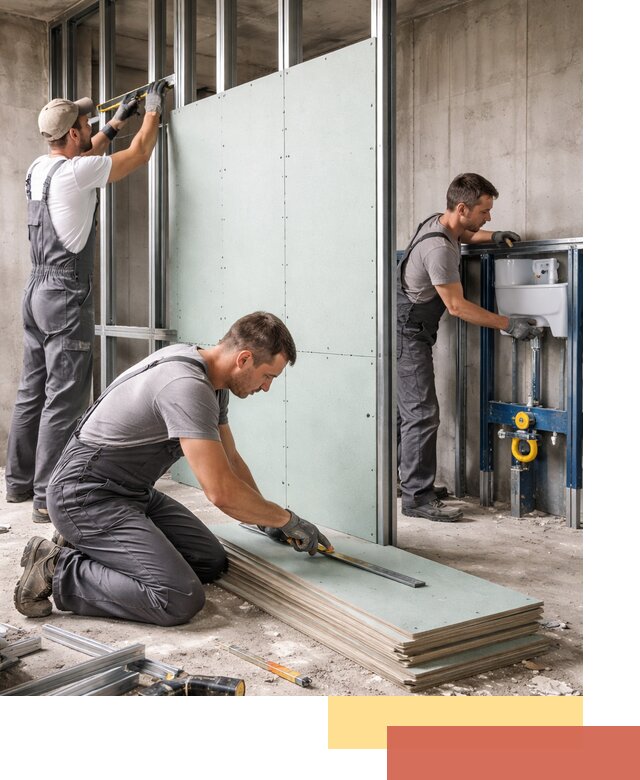 Монтаж и ремонт сантехнических перегородок в Набережных Челнах