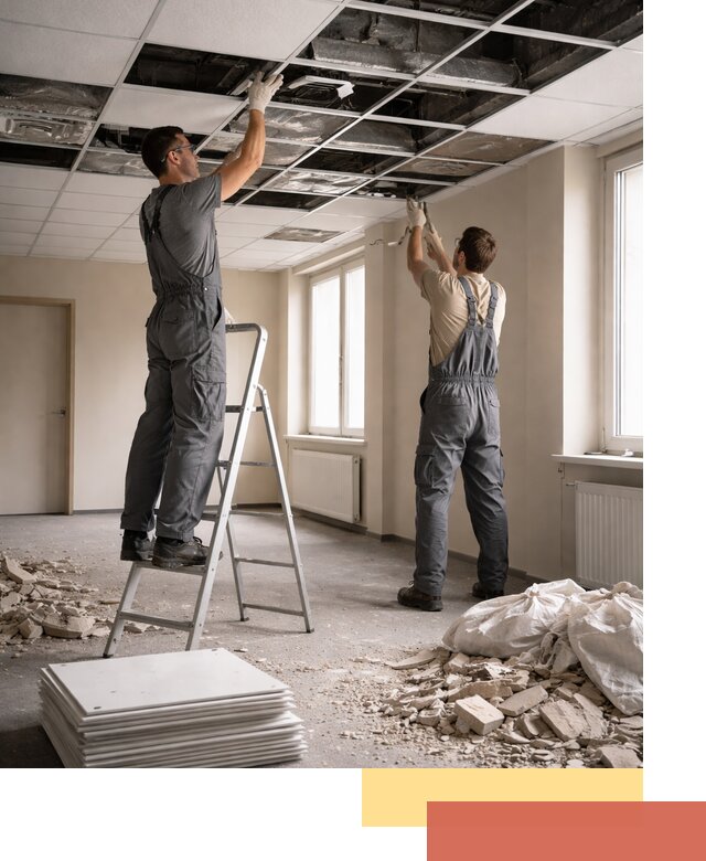 Демонтаж потолков Армстронг профессионально в Набережных Челнах