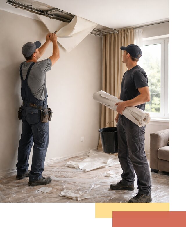 Демонтаж натяжного потолка в Набережных Челнах быстро и аккуратно