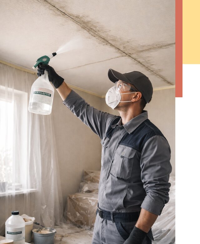 Антисептическая обработка потолка в Набережных Челнах от 2540 руб. | ОТДЕЛОЧНИК-Нбр