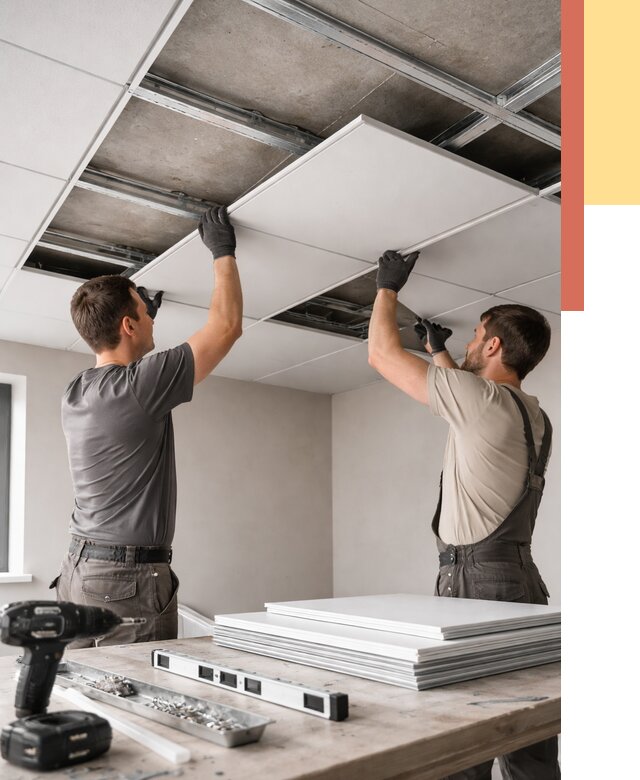 Монтаж кассетного потолка в Набережных Челнах от 4571 руб/м2 — установка и сборка | ОТДЕЛОЧНИК-Нбр