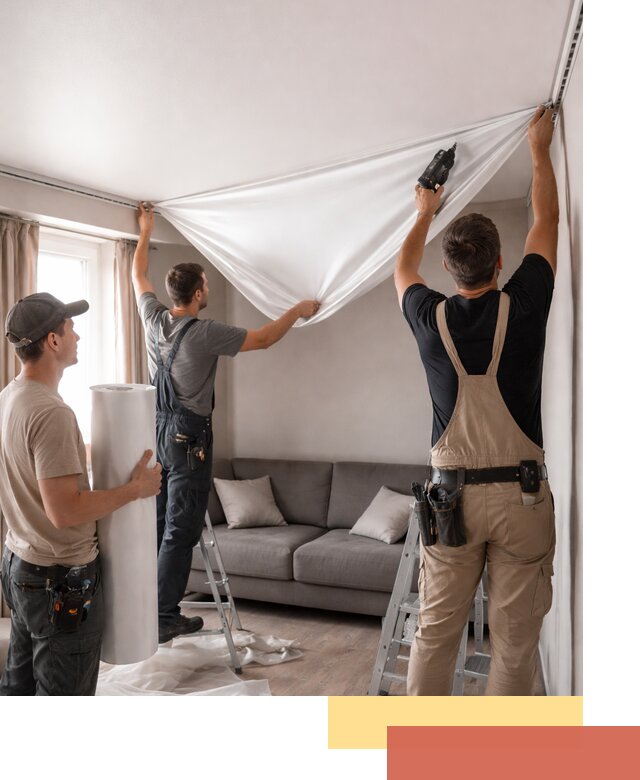 Монтаж сатинового натяжного потолка в Набережных Челнах качественно и быстро