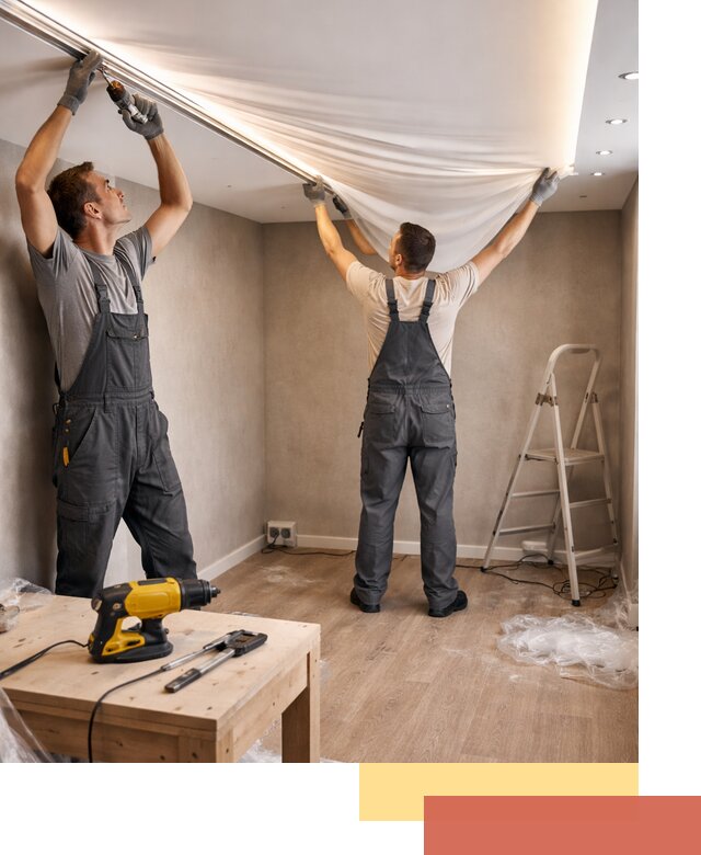 Монтаж натяжного потолка с подсветкой в Набережных Челнах цена и сроки