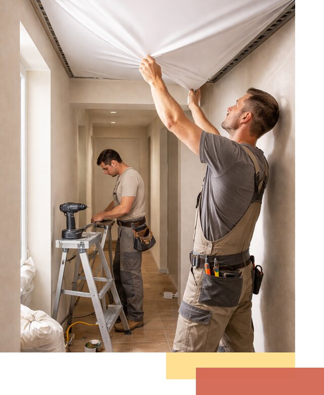 Монтаж натяжного потолка в прихожей в Набережных Челнах