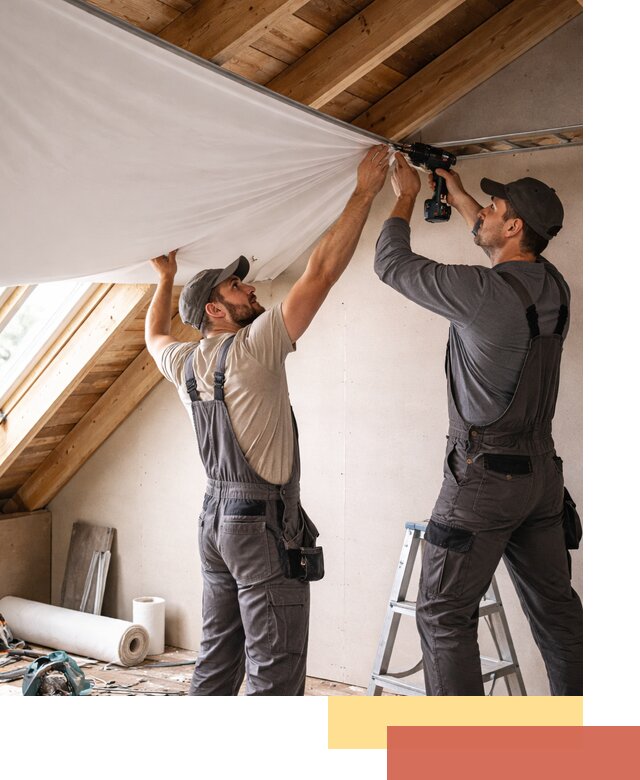 Монтаж натяжного потолка в мансарде в Набережных Челнах