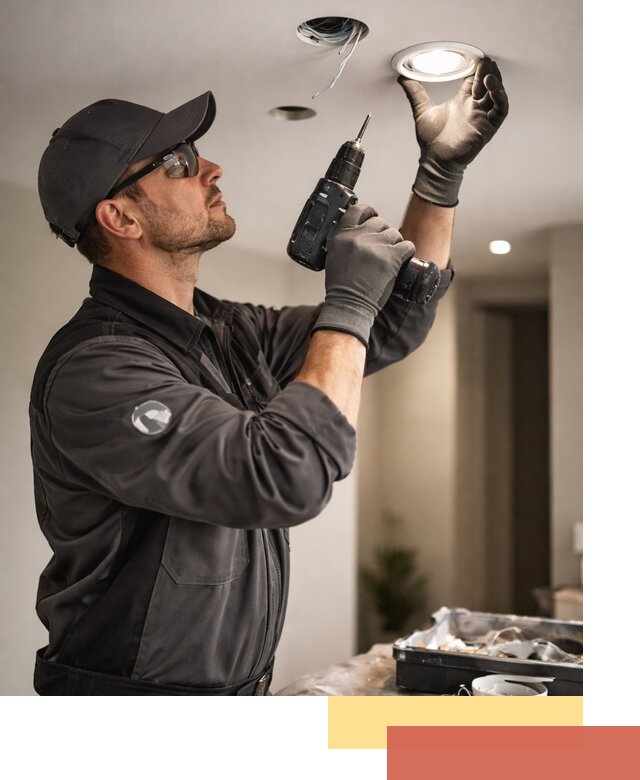 Установка точечных светильников в натяжной потолок в Набережных Челнах