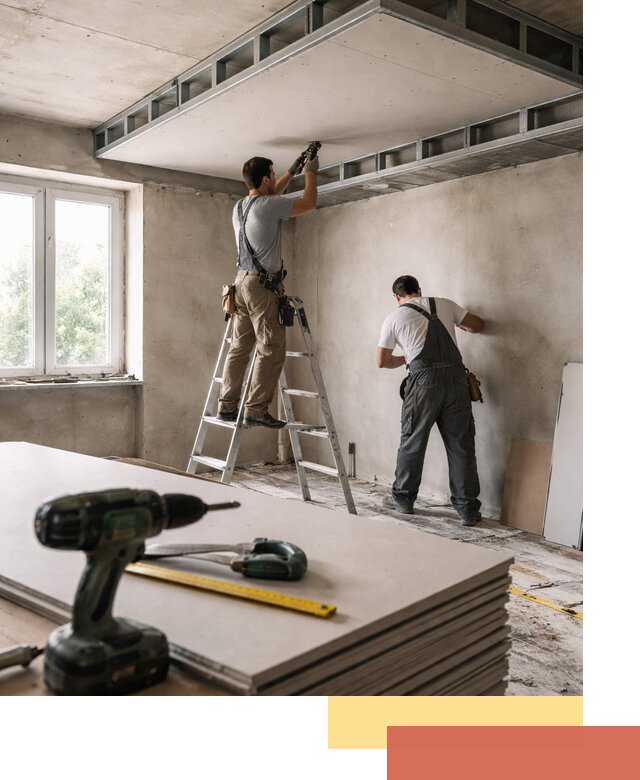 Двухуровневый потолок из гипсокартона в Набережных Челнах