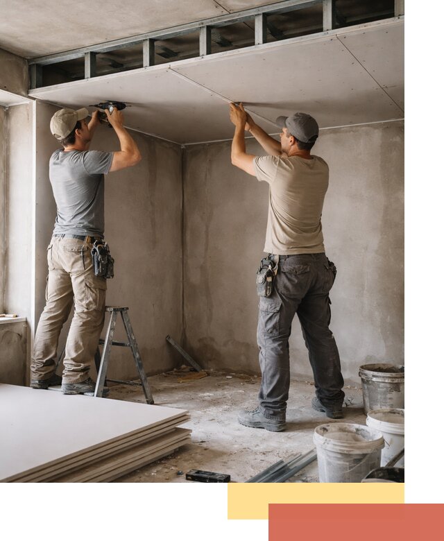 Короб из гипсокартона на потолке под ключ в Набережных Челнах