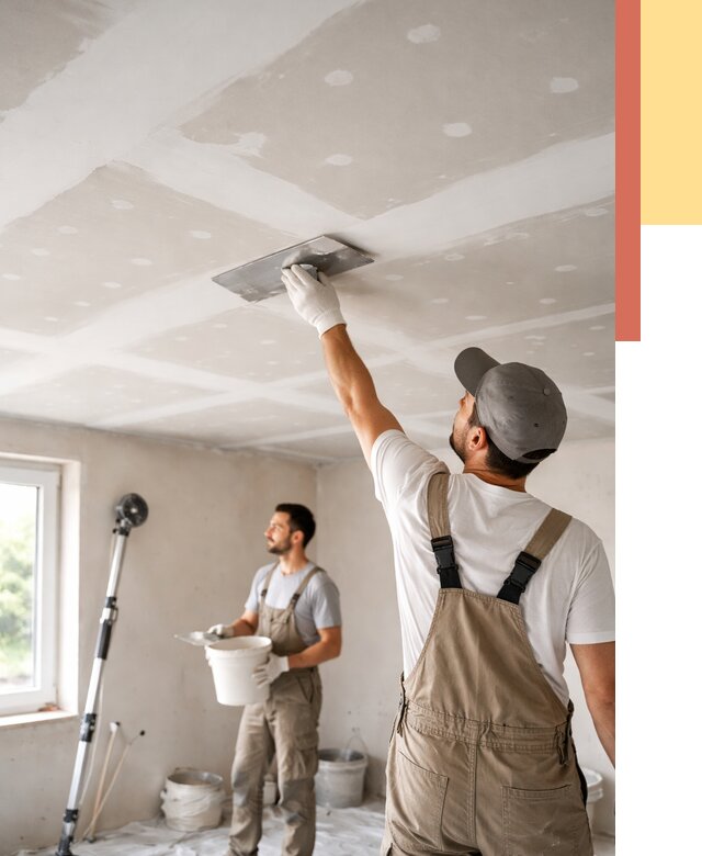 Шпаклевка потолка из гипсокартона в Набережных Челнах от 3251 руб./м2 — услуги под ключ | ОТДЕЛОЧНИК-Нбр